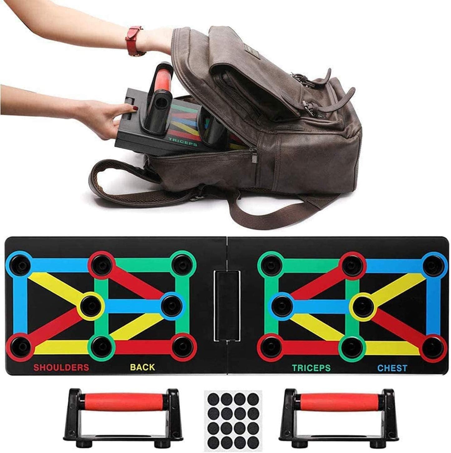 Push up Board - Foldable Fitness Rack Training System 12 in 1 for Home Fitness
