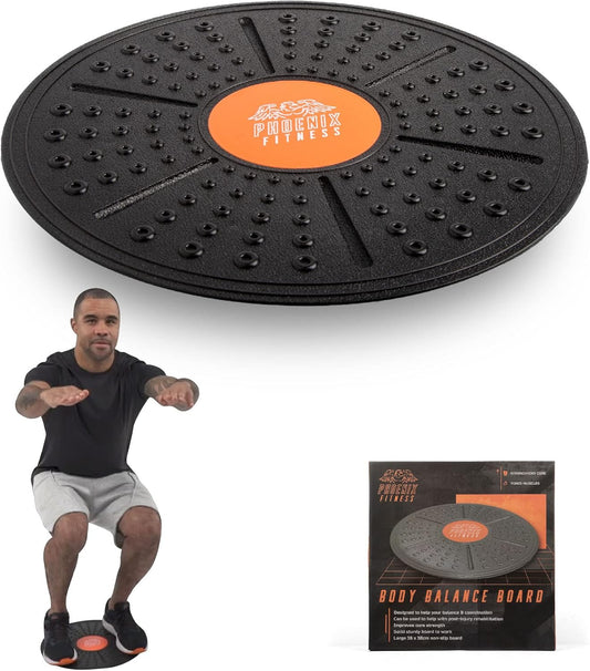 Body Balance Board - Non-Slip round Wobble Board - 36Cm Training Balance Board Perfect for Core Strength, Balance, Rehabilitation, Stability, Physio Therapy and Coordination